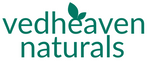 Vedheaven Naturals logo in green on a white background